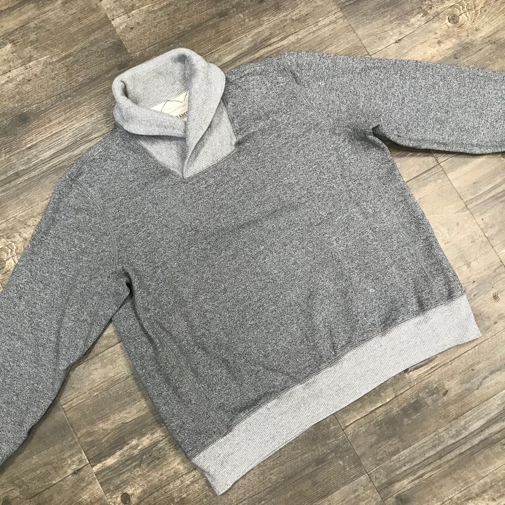 Eddie‎ Bauer Shawl Collar Sweater Pullover Men Size XL Gray Heathered (648)